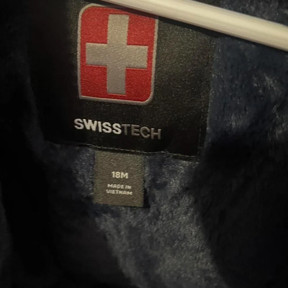 Swiss Tech Kids Puffer Jacket - Purple, Pink, and Navy - Picture 2 of 5